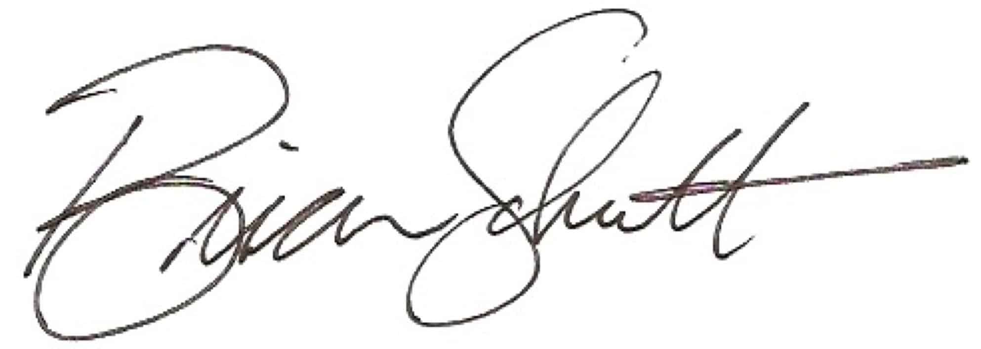 Brian Schutt Signature